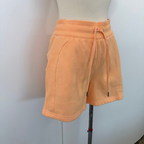 Lululemon Scuba High-Rise Short 5" Cotton Terry in Peach Bellini 6 Women's - Picture 3 of 8